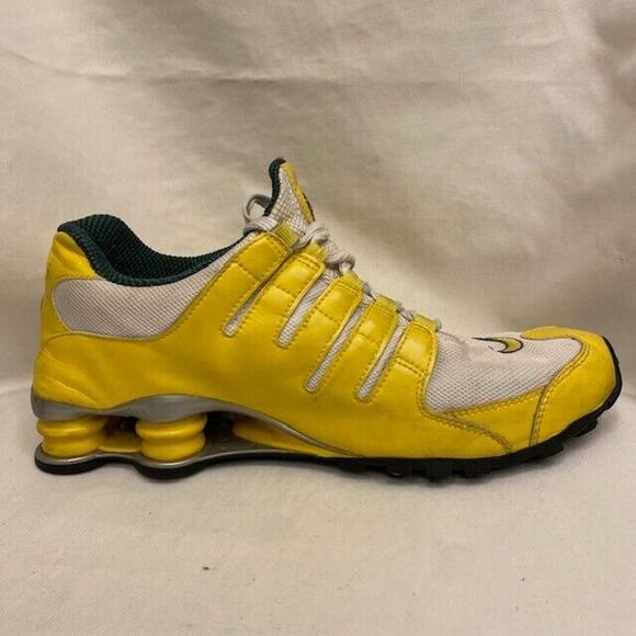 Vintage Nike Shox Oregon Ducks Running Shoes Sneakers Yellow Green UofO Mens 10 main image 6